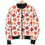 Colorful Maple Leaf Pattern Women'S Bomber Jacket