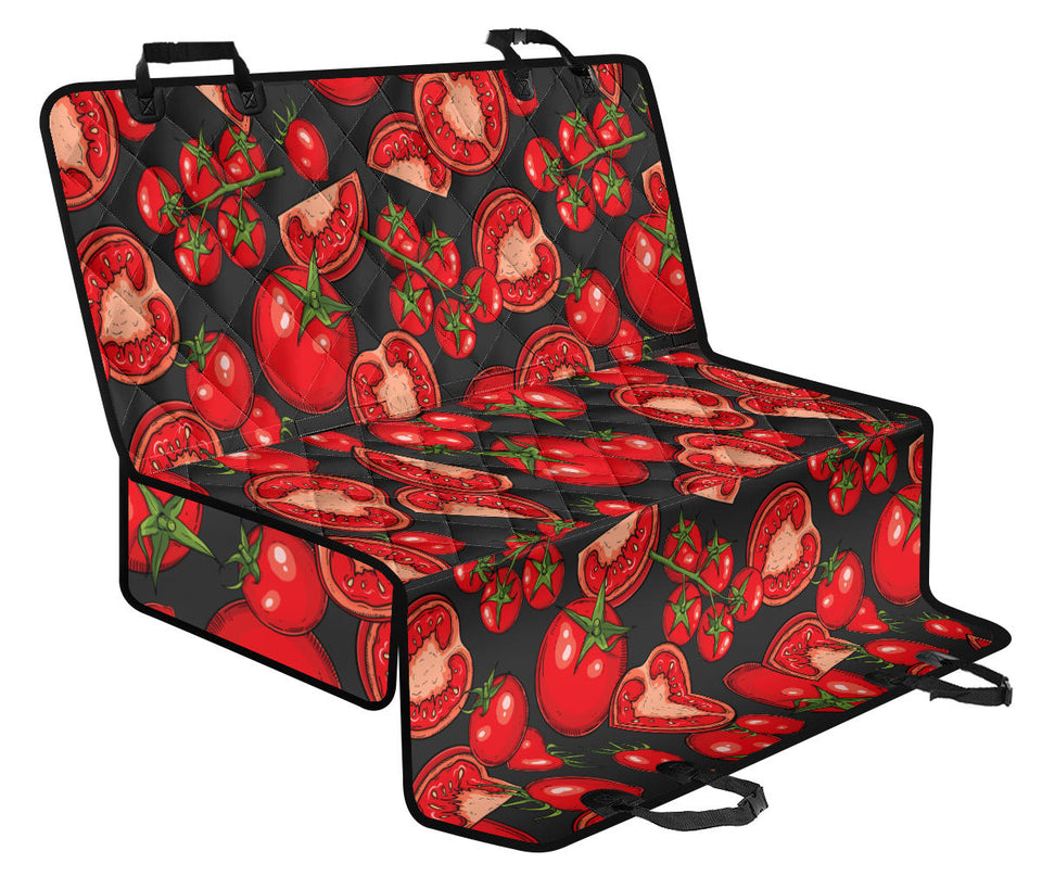 Tomato Black Background Dog Car Seat Covers