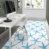Watercolor Starfish Pattern Area Rug