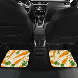 Carrot Pattern Print Design 01 Front and Back Car Mats