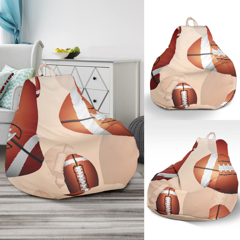 American Football Ball Design Pattern Bean Bag Cover