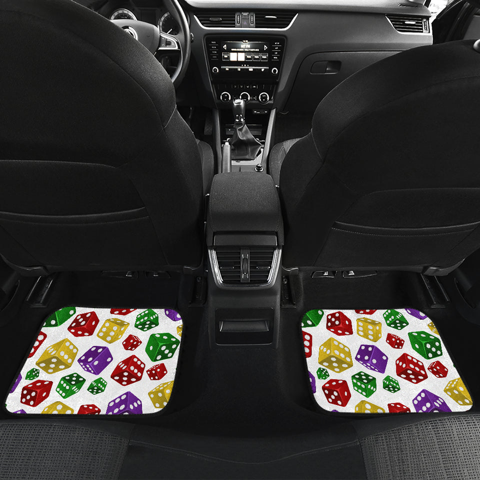 Dice Pattern Print Design 03 Front and Back Car Mats
