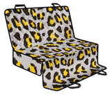 Gray Leopard Print Pattern Dog Car Seat Covers