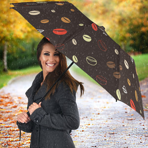Coffee Bean Leave Pattern Umbrella