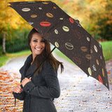 Coffee Bean Leave Pattern Umbrella