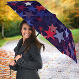 Red Blue Star Pattern Umbrella