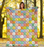 Chemistry Periodic Table Pattern Print Design 01 Premium Blanket