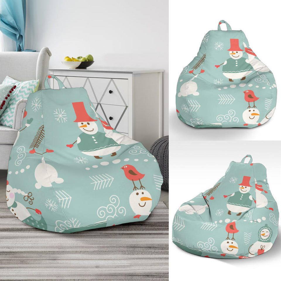 Cute Snowman Pattern Bean Bag Cover
