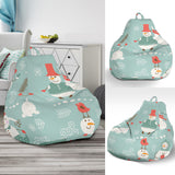 Cute Snowman Pattern Bean Bag Cover