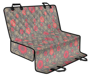 Red Gold Sakura Cherry Blossom Gray Background Dog Car Seat Covers