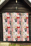 Pig Pattern Print Design 02 Premium Quilt