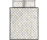 Christmas tree Christmas element Silver gold pattern Quilt Bed Set