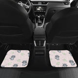 Cute Raccoons Leaves Pattern Front And Back Car Mats