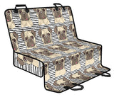 Happy Pug Pattern Dog Car Seat Covers