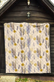 Lavender Modern Pattern Blackground Premium Quilt