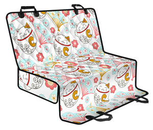 Maneki Neko Lucky Cat Fan Sakura Dog Car Seat Covers