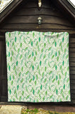 Green Peas Pattern Print Design 01 Premium Quilt