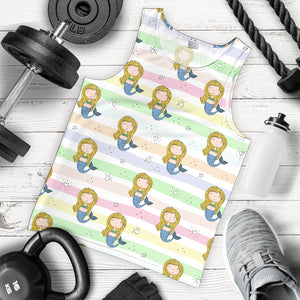 Cute hand drawn mermaid Men Tank Top