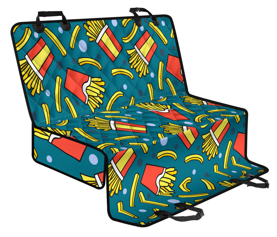 French Fries Red Paper Box Pattern Dog Car Seat Covers
