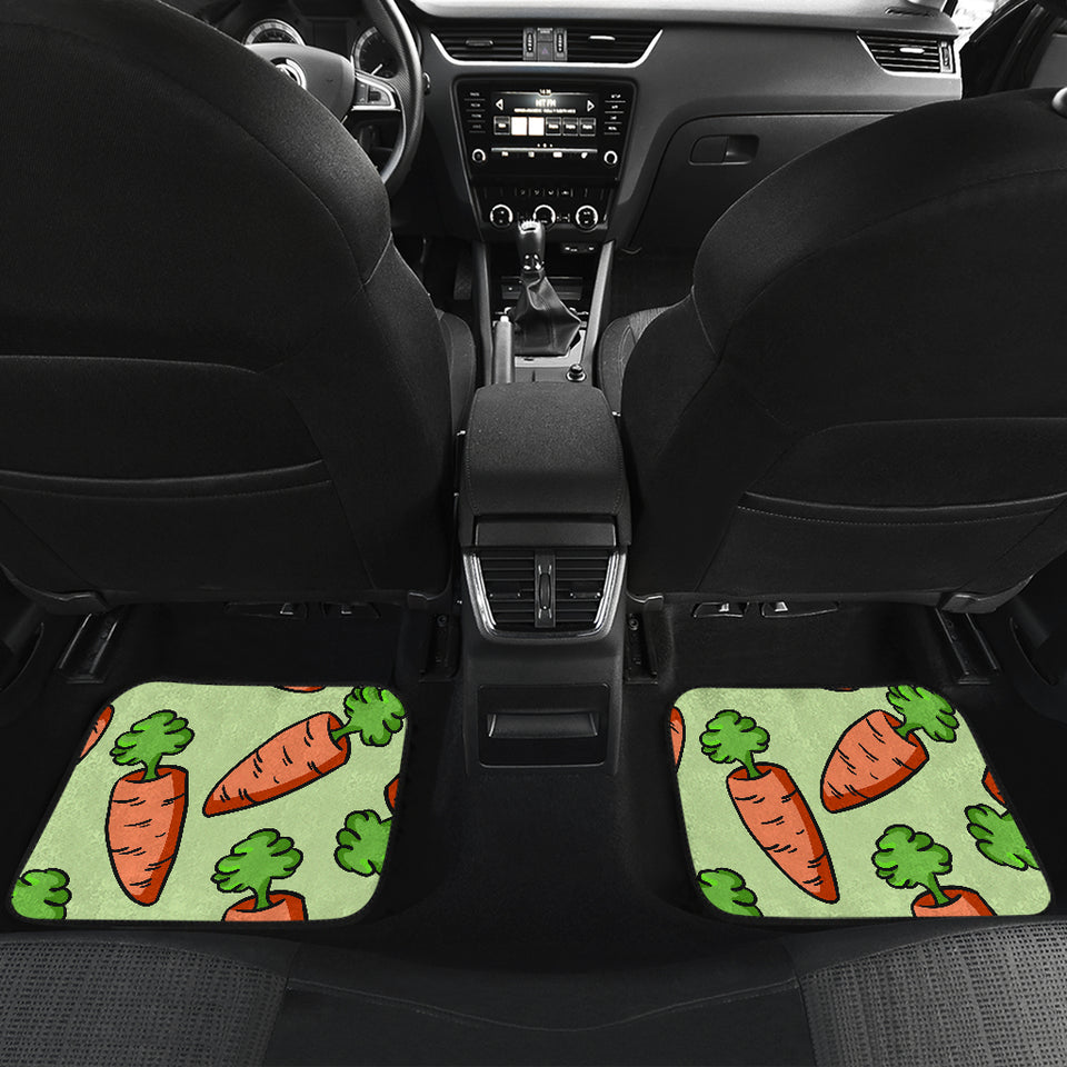 Carrot Pattern Print Design 05 Front and Back Car Mats