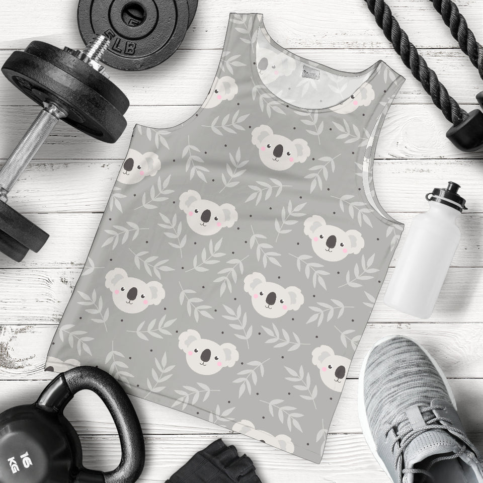 Cute koala leaves pattern Men Tank Top