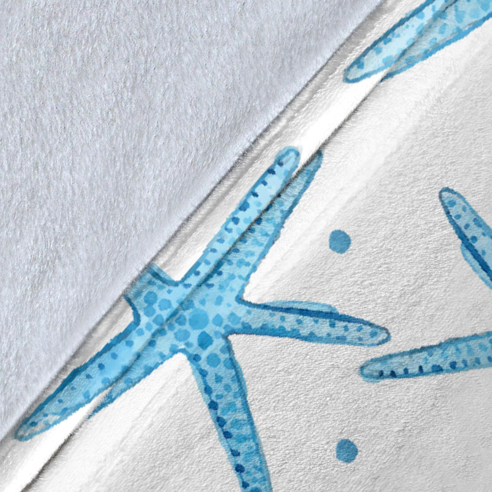 Watercolor Starfish Pattern Premium Blanket