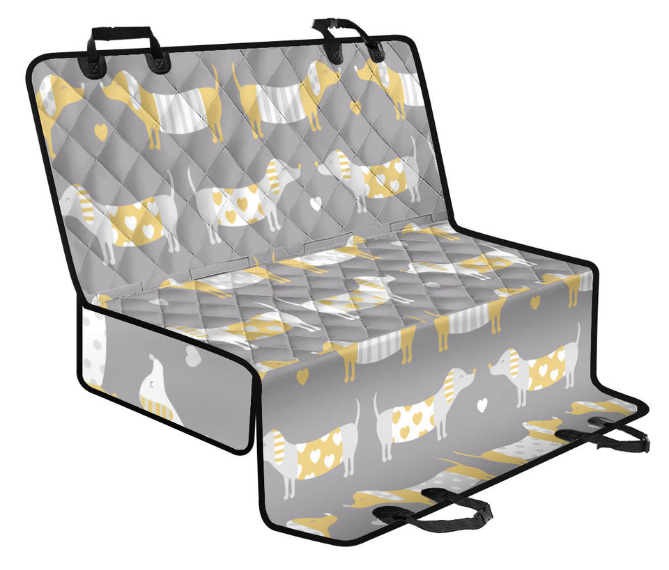 Cute Dachshund Dog Pattern Dog Car Seat Covers