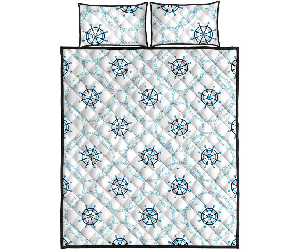 nautical steering wheel chain Quilt Bed Set