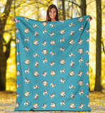 Jack Russel Pattern Print Design 03 Premium Blanket