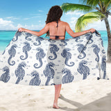 Seahorse Pattern Background Sarong