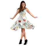 Bicycle Pattern Print Design 05 Sleeveless Midi Dress
