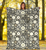 Gear Pattern Print Design 02 Premium Blanket