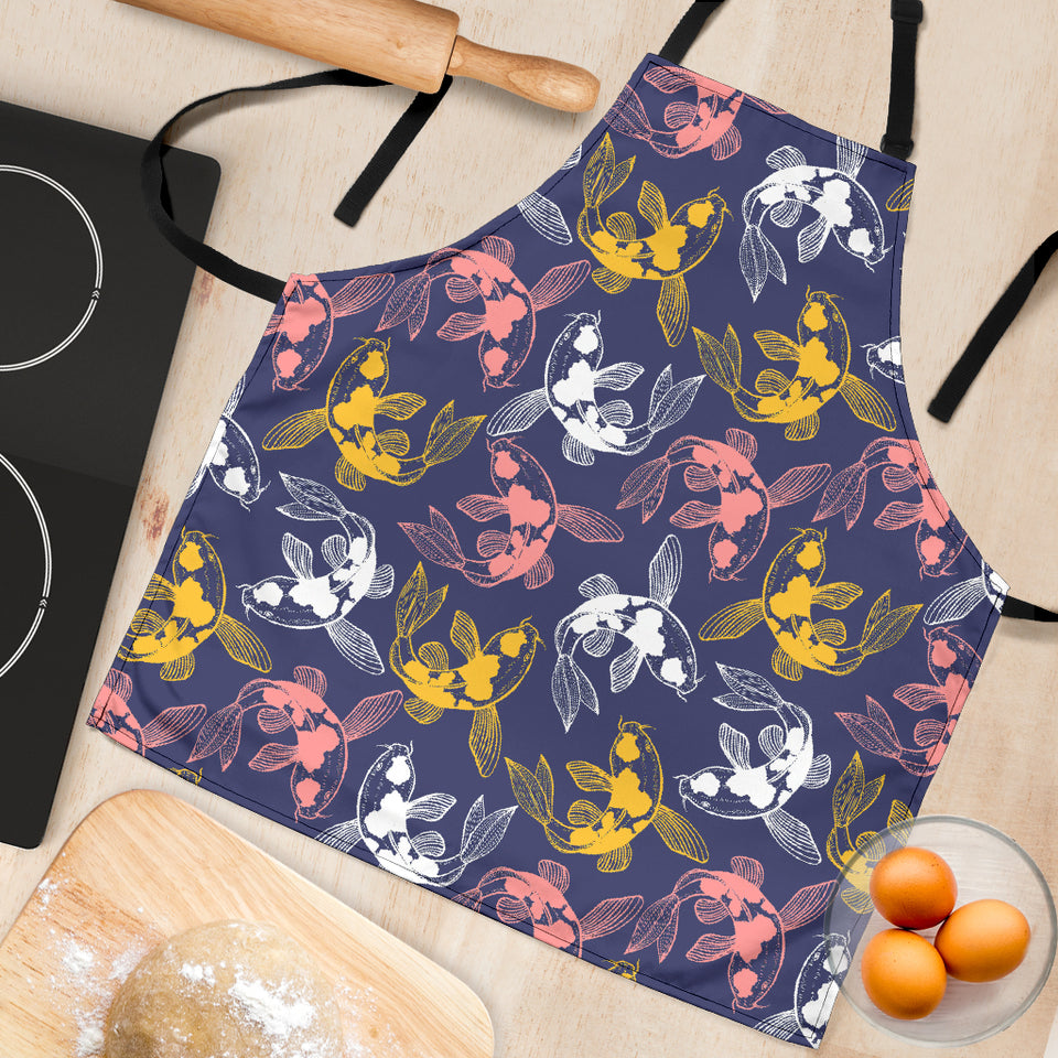 Koi Fish Carp Fish Pattern Adjustable Apron