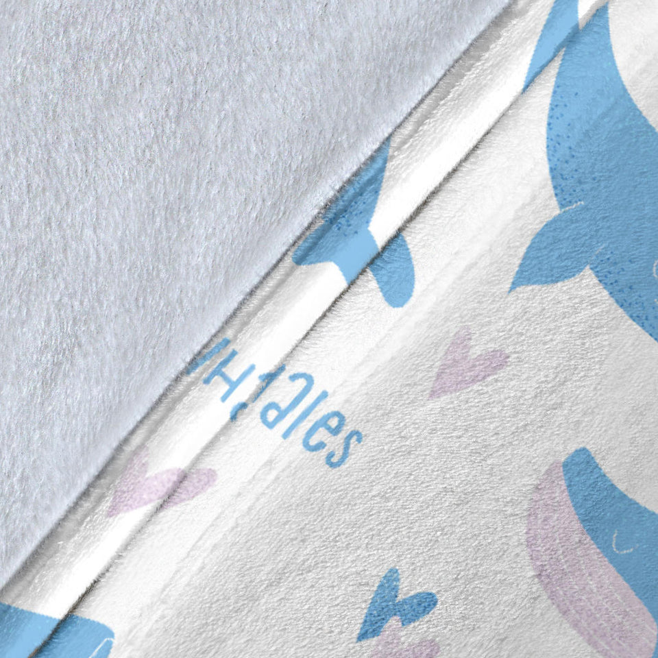 Blue Whale Pattern Premium Blanket
