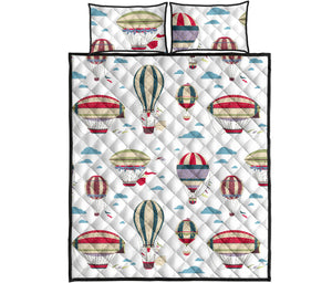 Hot air balloon pattern Quilt Bed Set