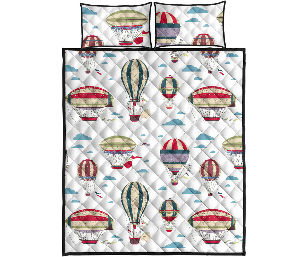 Hot air balloon pattern Quilt Bed Set
