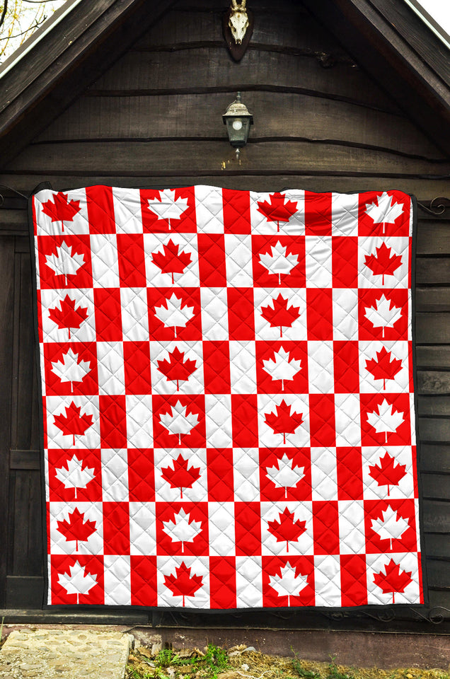 Canada Pattern Print Design 05 Premium Quilt