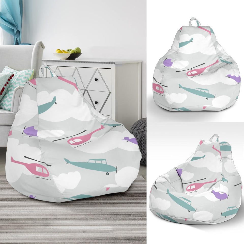Helicopter Plane Pattern Bean Bag Cover