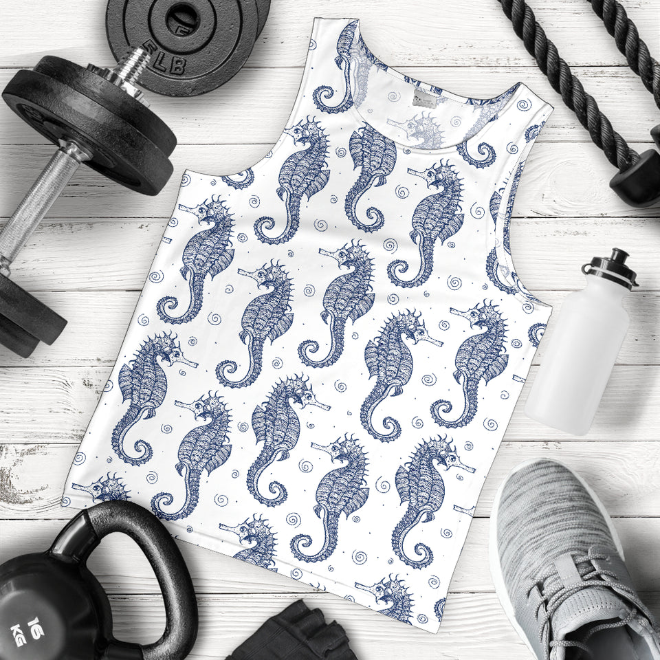 Seahorse pattern background Men Tank Top