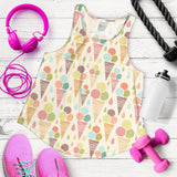 Ice cream cone pattern Women Racerback Tank Top