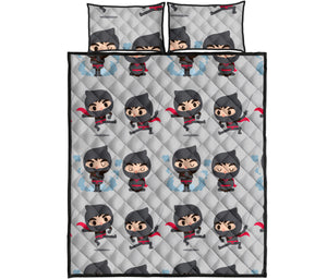Cute ninja pattern Quilt Bed Set