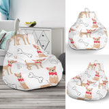 Chihuahua Bone Paw Pattern Bean Bag Cover