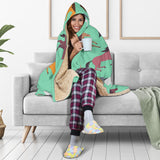 Colorful Horses Pattern Hooded Blanket