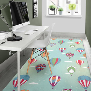 Hot Air Balloon Design Pattern Area Rug