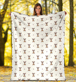 Greyhound Pattern Print Design 05 Premium Blanket