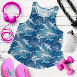 Shark hand drawn Women Racerback Tank Top