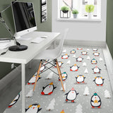 Cute Penguin Christmas Pattern Area Rug