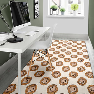 Lion Pattern Print Design 01 Area Rug