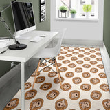 Lion Pattern Print Design 01 Area Rug