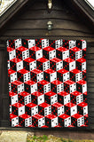 Dice Pattern Print Design 02 Premium Quilt